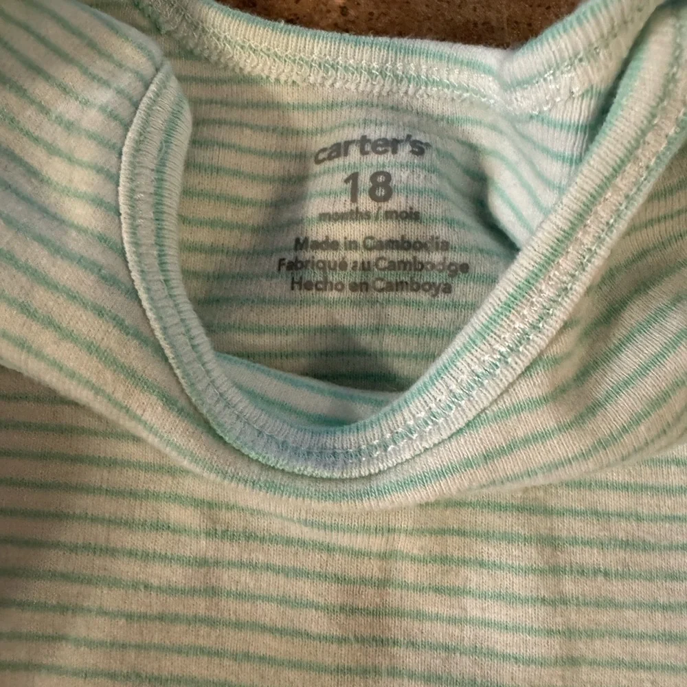 Carter's Soft Striped Bodysuits in Blue and Orange
